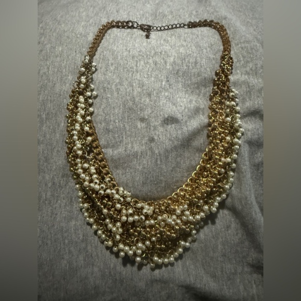 Gold and Pearl Layered Necklace
